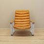 Lounge Chair Metal Leather Orange 1960s 1