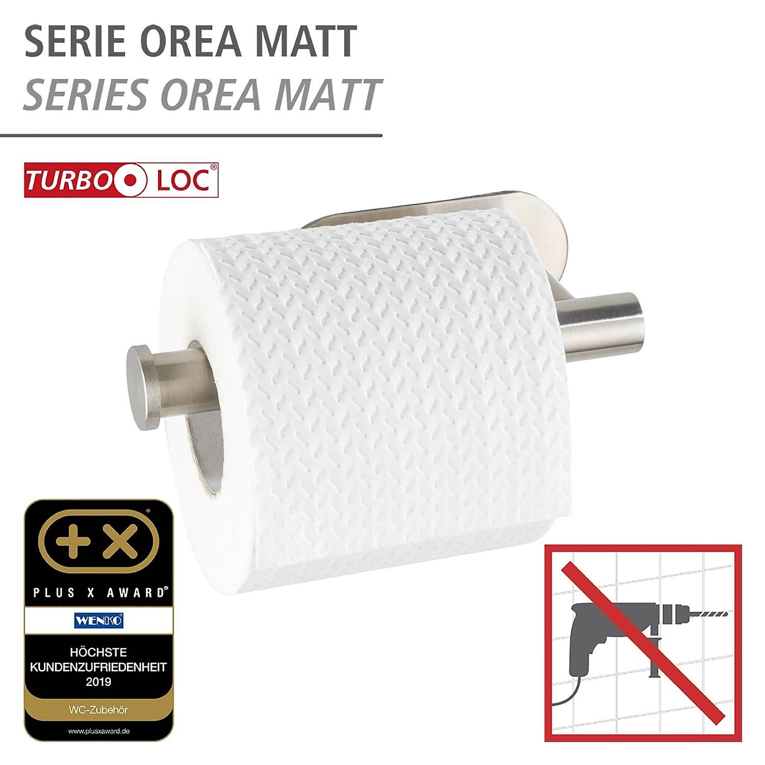 Turbo-Loc Toilettenpapierhalter Orea Edelstahl Matt 4