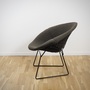 Bertoia Diamond Chair Vollpolster Schwarz 1