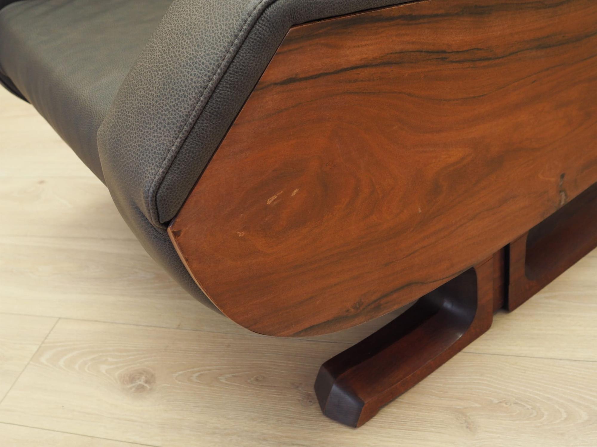 Armchair Leather Dark Brown 1970s 12