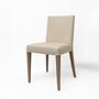 2x Florence Chair Wood Textile Cream 0