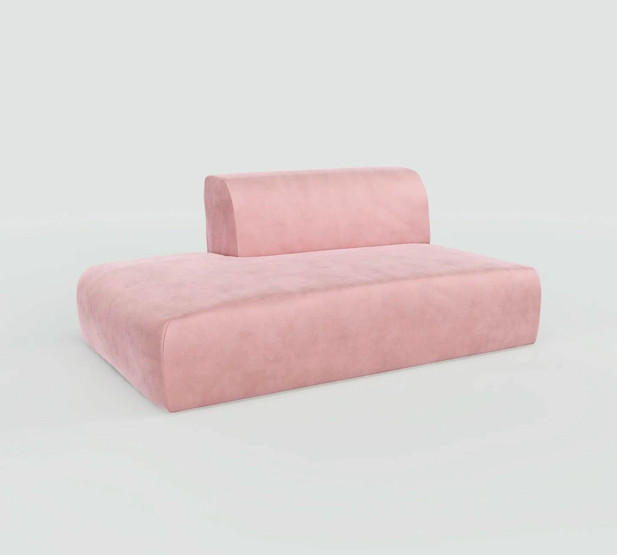 Pyllow Sofa 2-Sitzer Samt Bonbonrosa 2