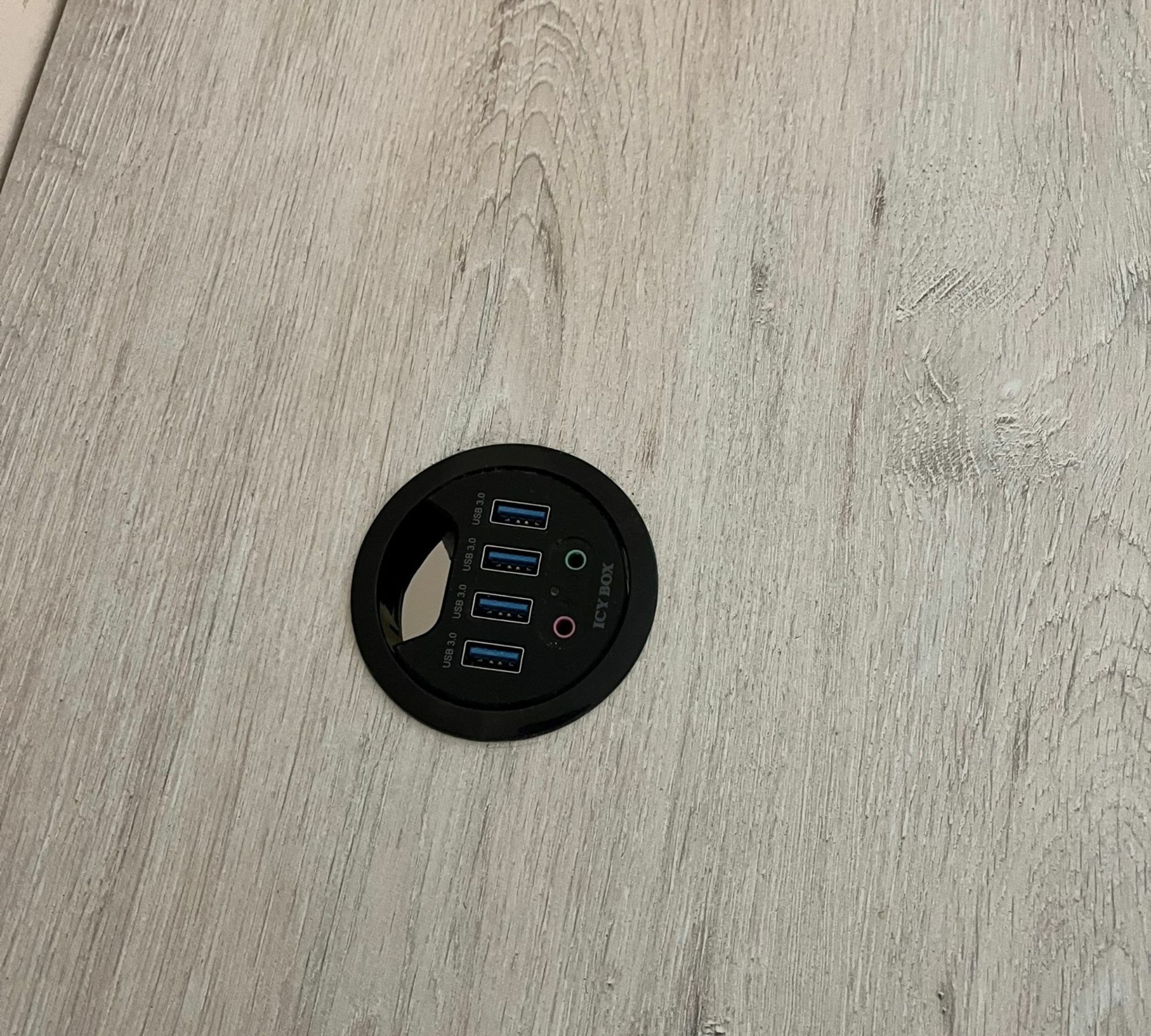 Schreibtisch mit Aufbewahrung Holz Weiß 2