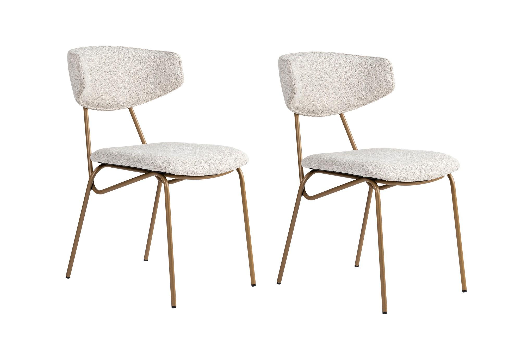 2x Nancy Dining chair Wood veneer White 1