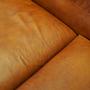 Sofa Leather Red 1970s 11