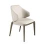 Cream leatherette chair 0