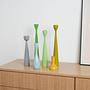 Candlestick 1970s Olive Green 4