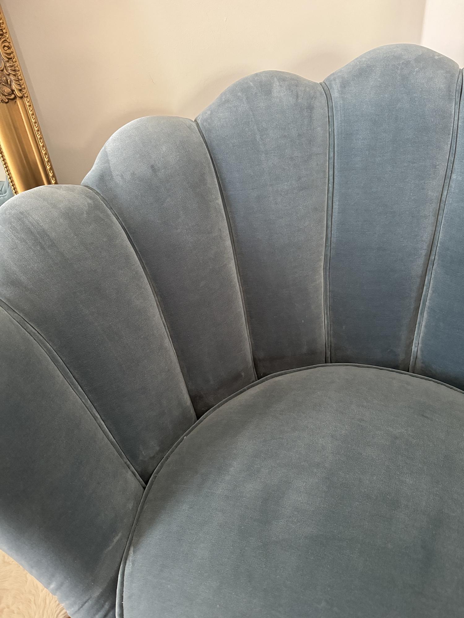 Trapezium Chair Velvet Turquoise Gold 2