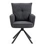 2x Drehbarer Armlehnenstuhl DIDRIP Cord Anthrazit 3