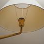 Vintage floor lamp metal textile white 1970s 11