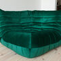 Togo Lounge Set 2-piece Velvet Emerald Green 3