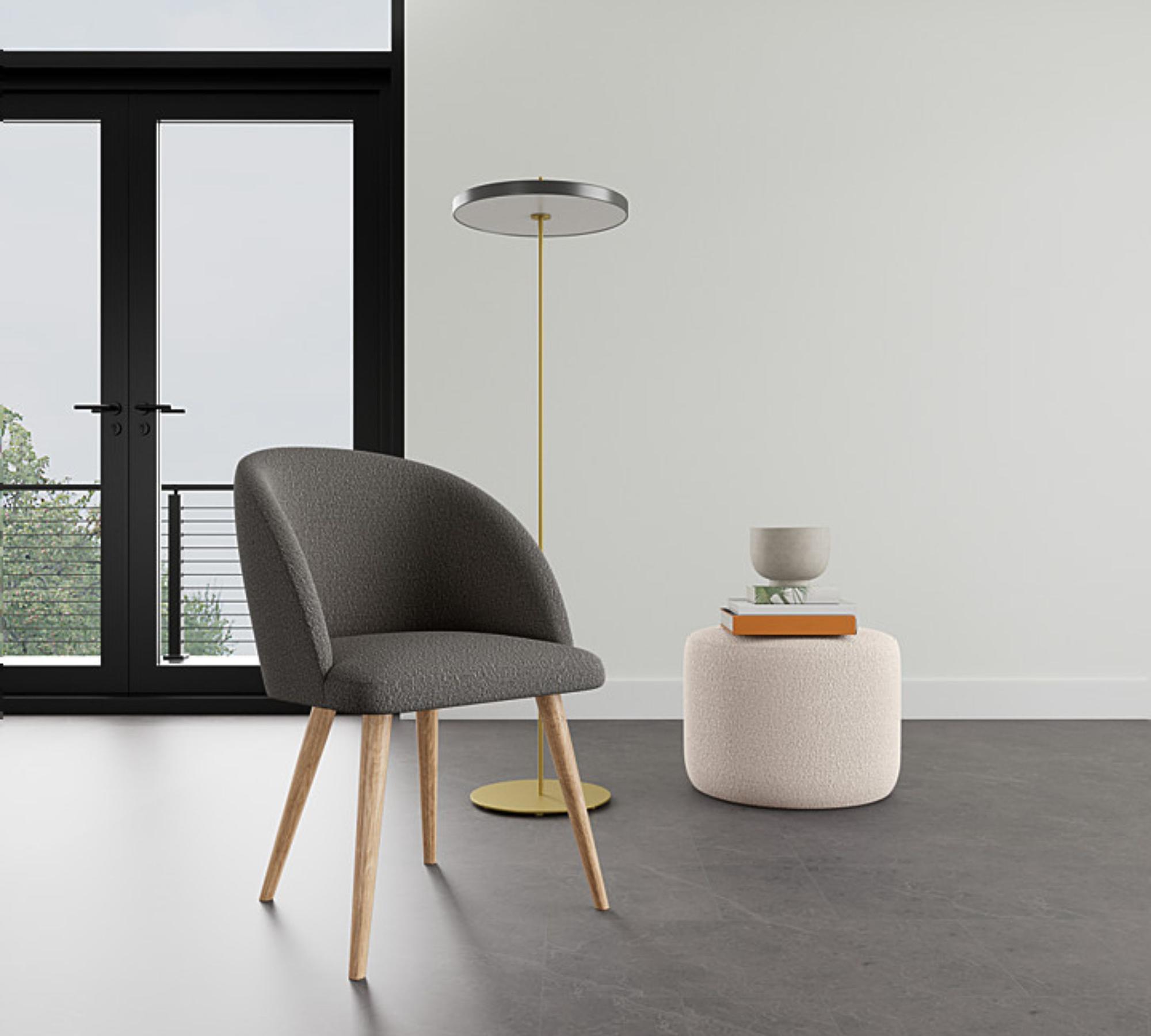 Holly Dining Chair Maya Warm Grey 1