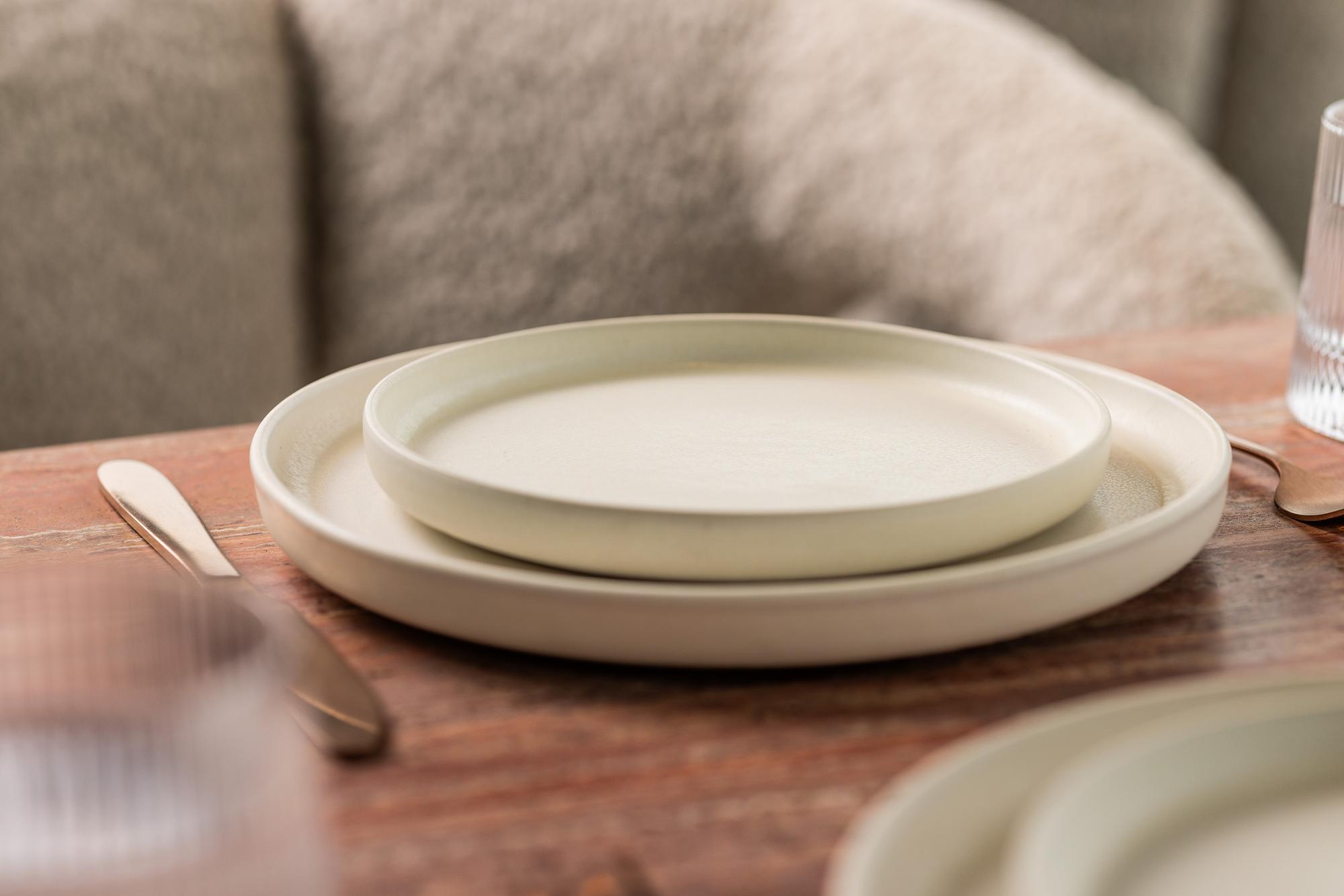 2x Breakfast plate ceramic Dreamy Ivory 22.5 cm 2