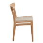 2x Huxford Esszimmerstuhl Massivholz Beige 2