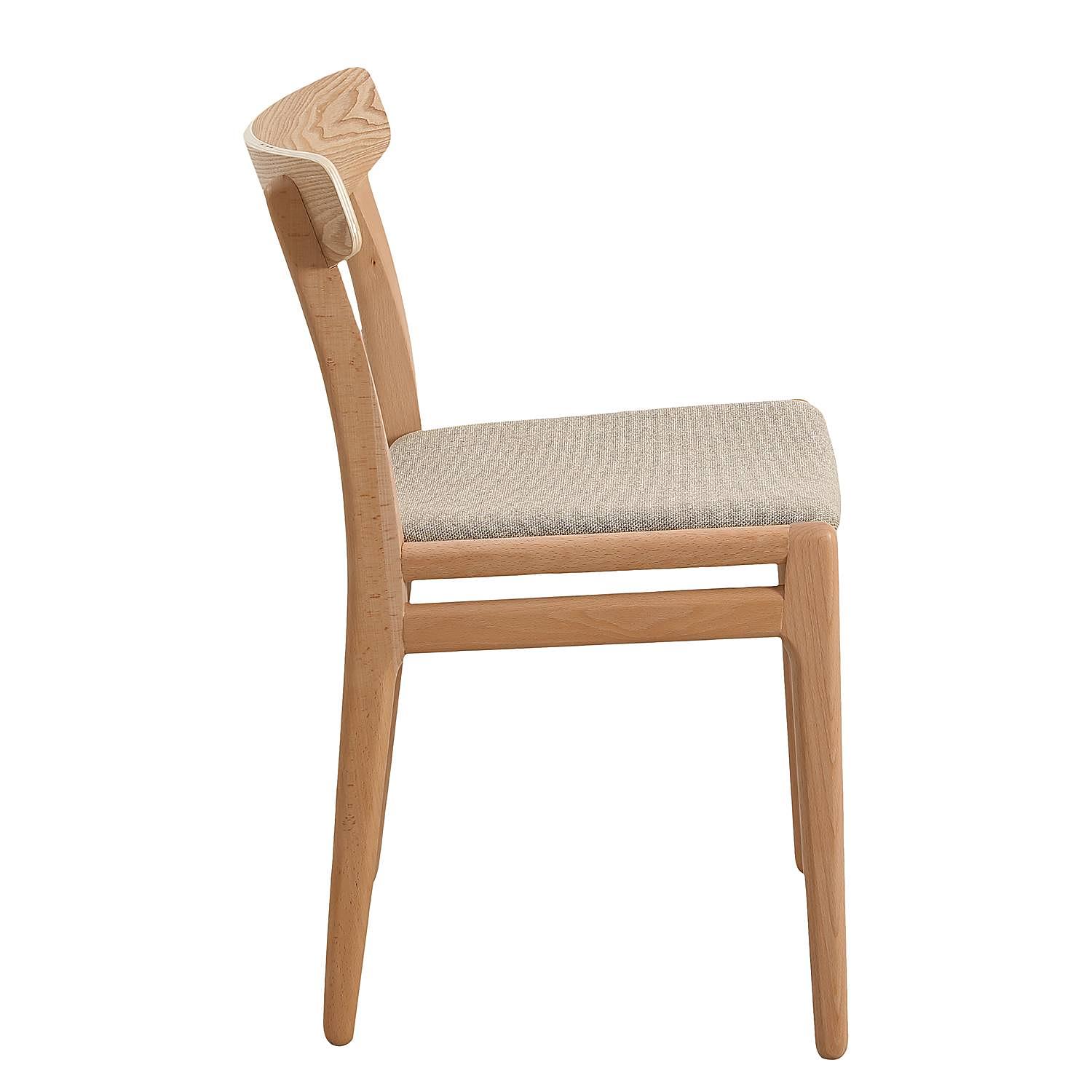 2x Huxford Esszimmerstuhl Massivholz Beige 2