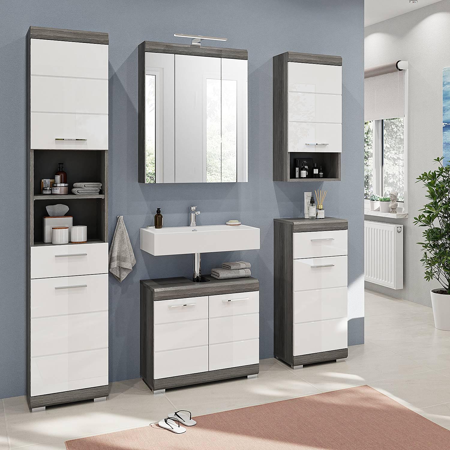 Waschbeckenunterschrank Sarai Weiß 2