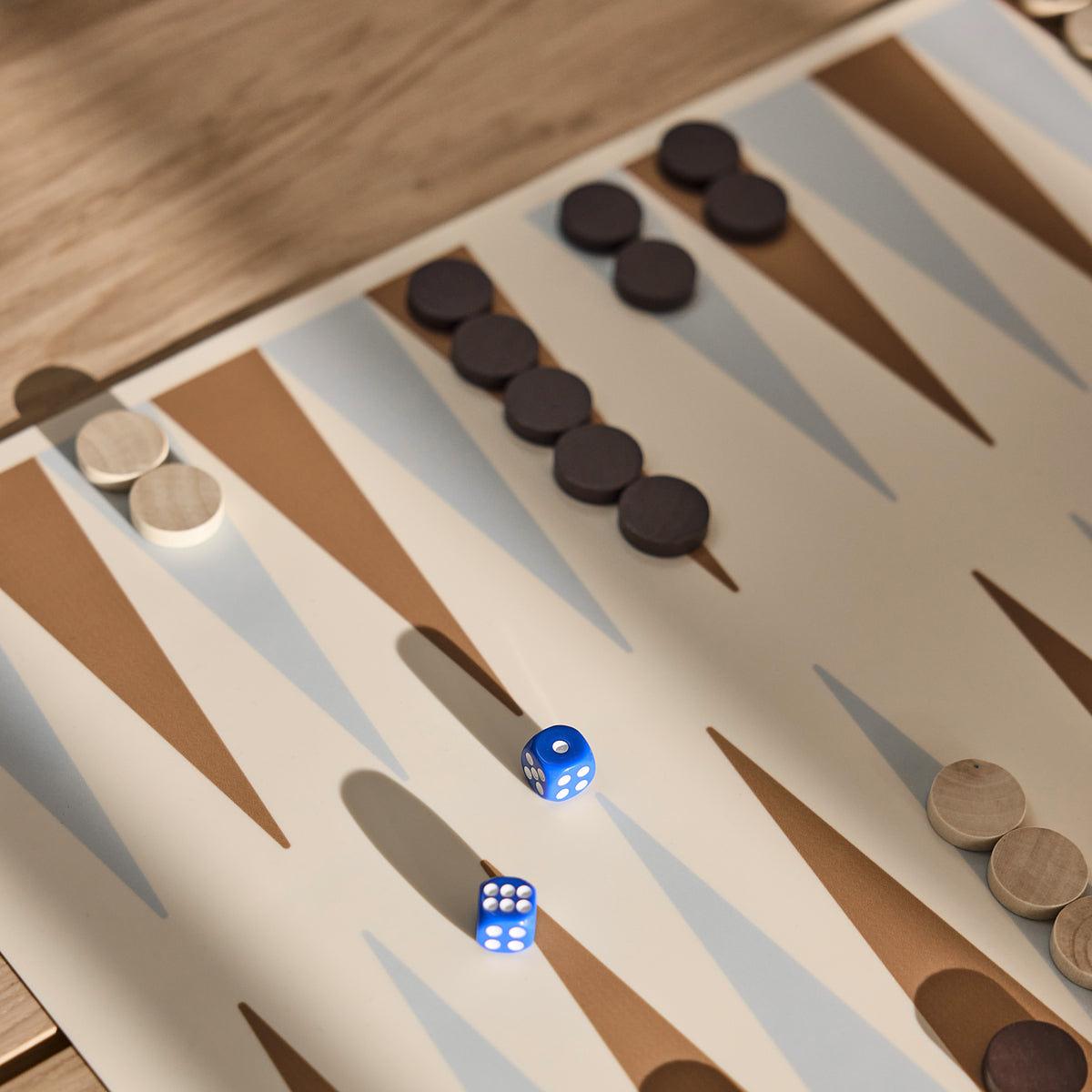 Backgammon Spiel Beige  1