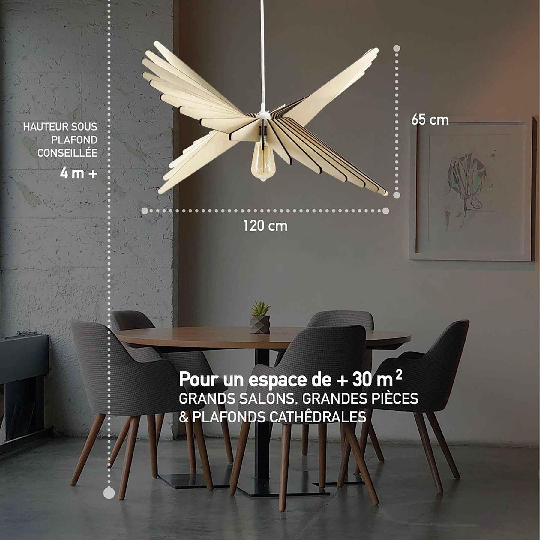 Albatros L'imparfait Pendelleuchte Holz 65cm 5