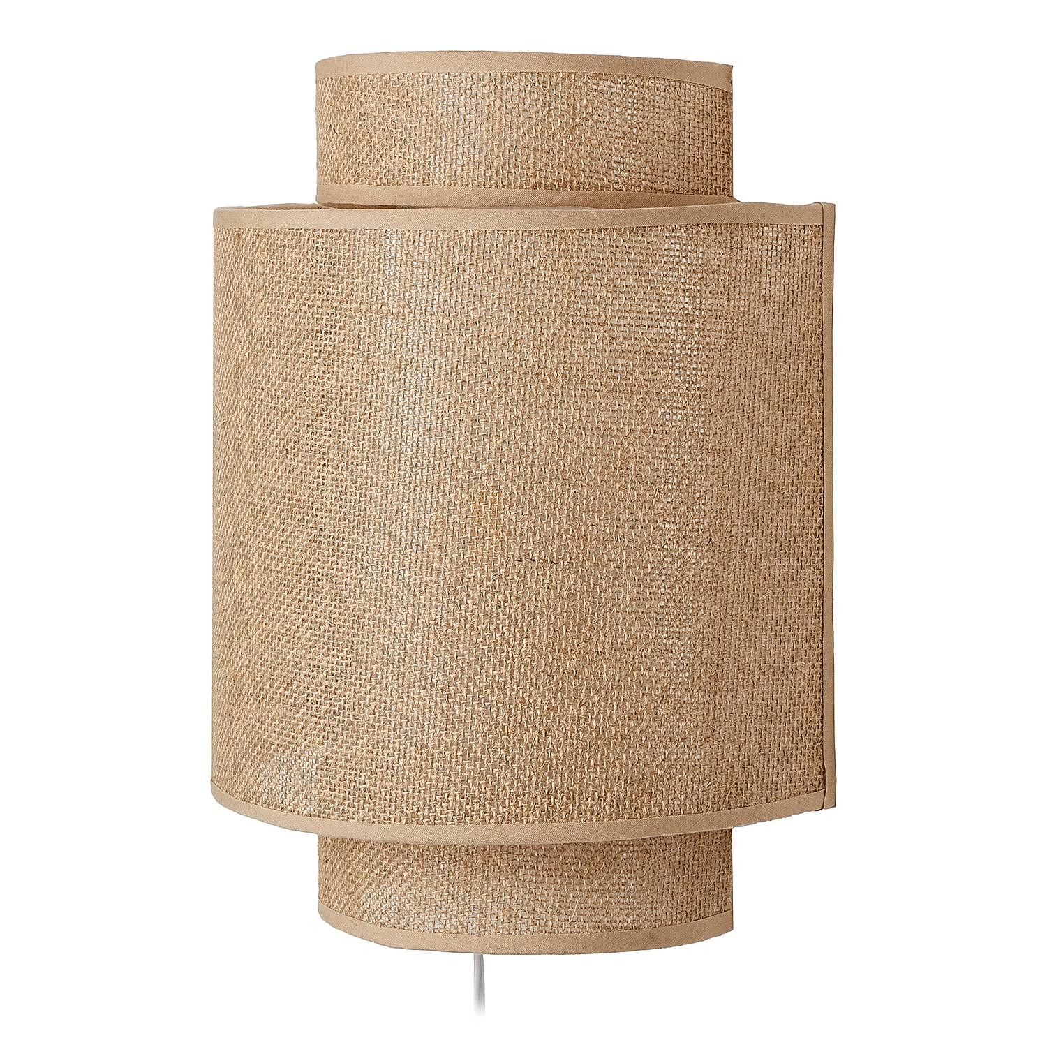 Wandleuchte Rawa Linen Rattan Braun 2