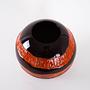 Ceramic Vase Black Red 1960s 6