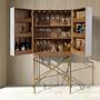 Sideboard aus Stoff und Walnussholz 3272 5