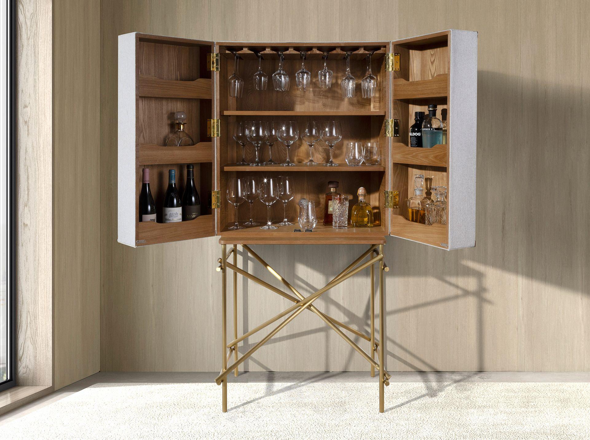 Sideboard aus Stoff und Walnussholz 3272 5