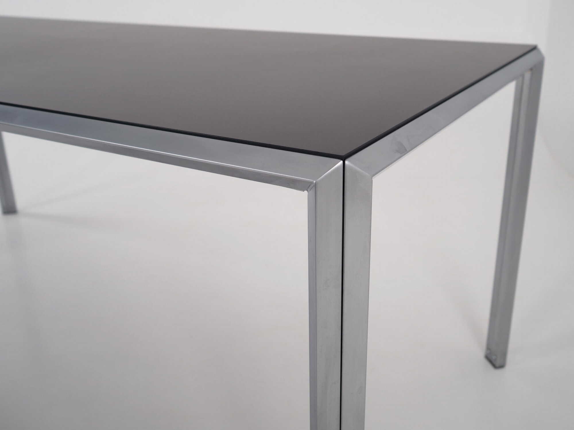 Vintage Table Aluminum Grey 1980s 8