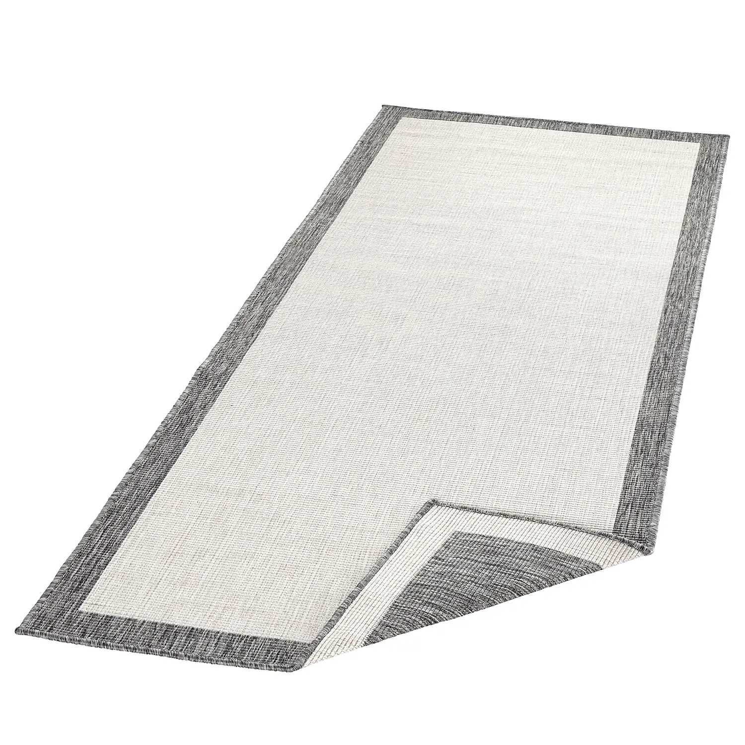Indoor/outdoor runner Panama synthetic fiber Grey 80 x 250 cm 1