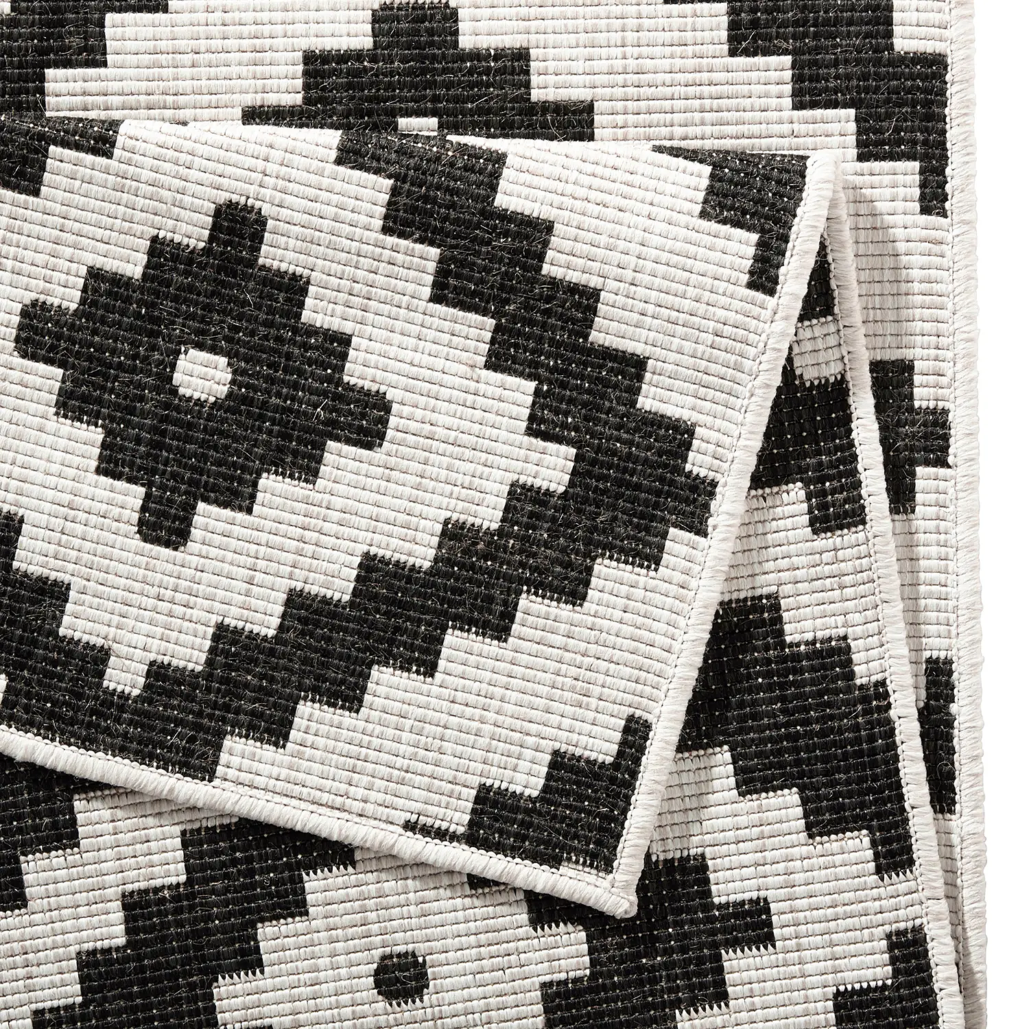 In-/outdoort carpet Malta synthetic fiber Black 80 x 150 cm 5