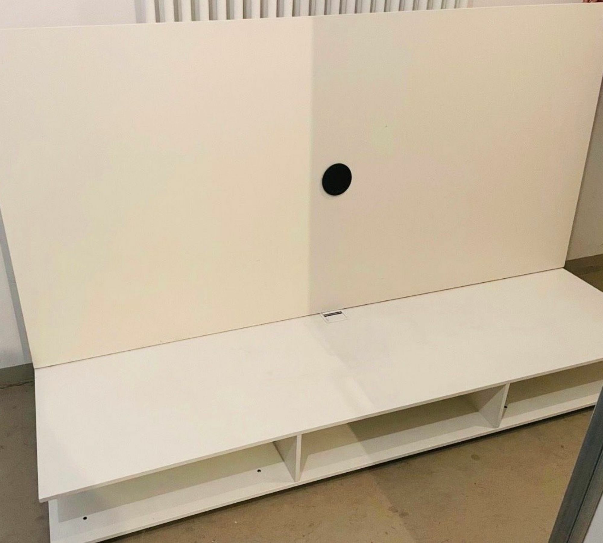 TV-Board mit Rückwand Made in Italy Weiß 0