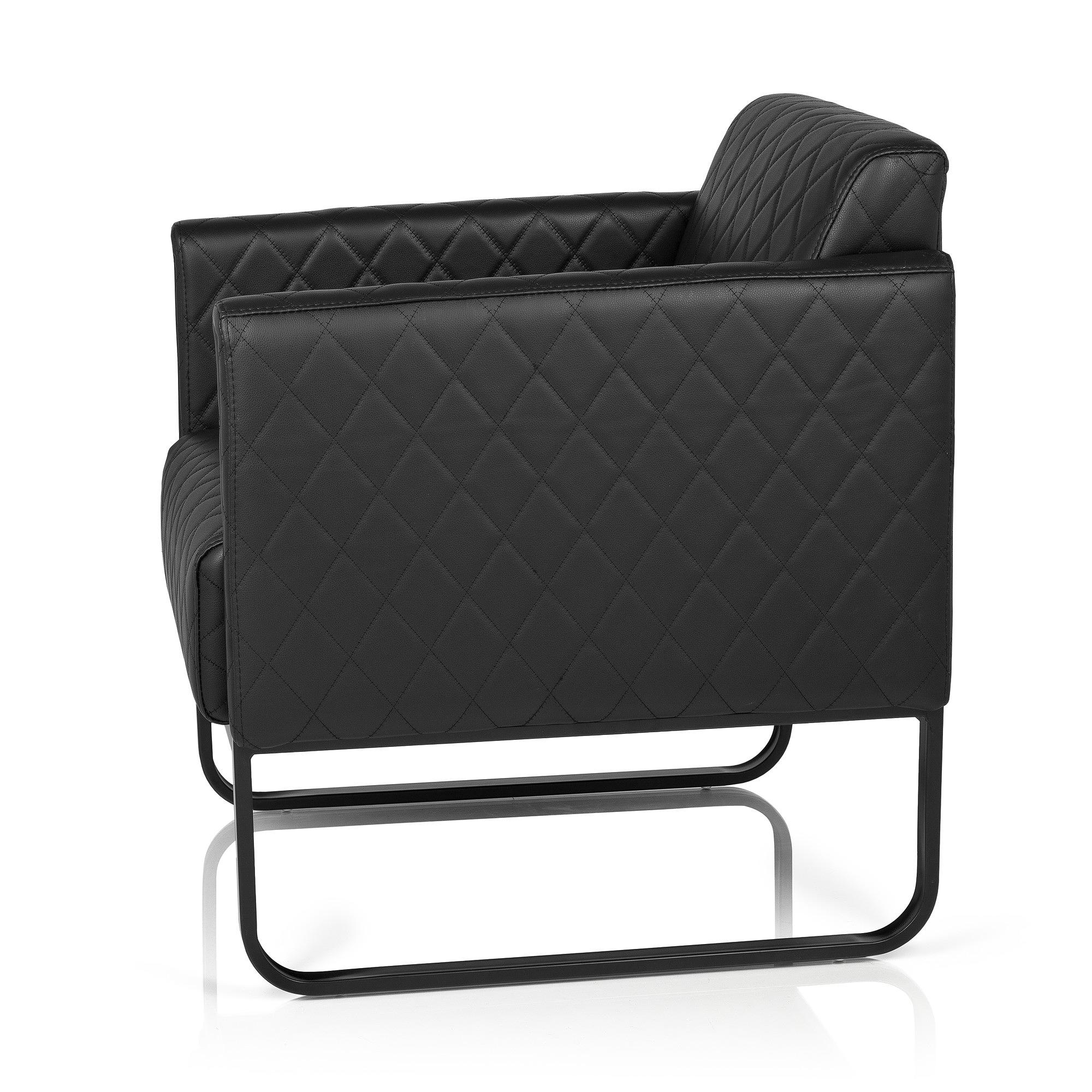 ARUBA Upholstered armchair Artificial leather Black 9
