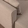 Bella Sofa Récamiere Links mit Hocker Creme 3