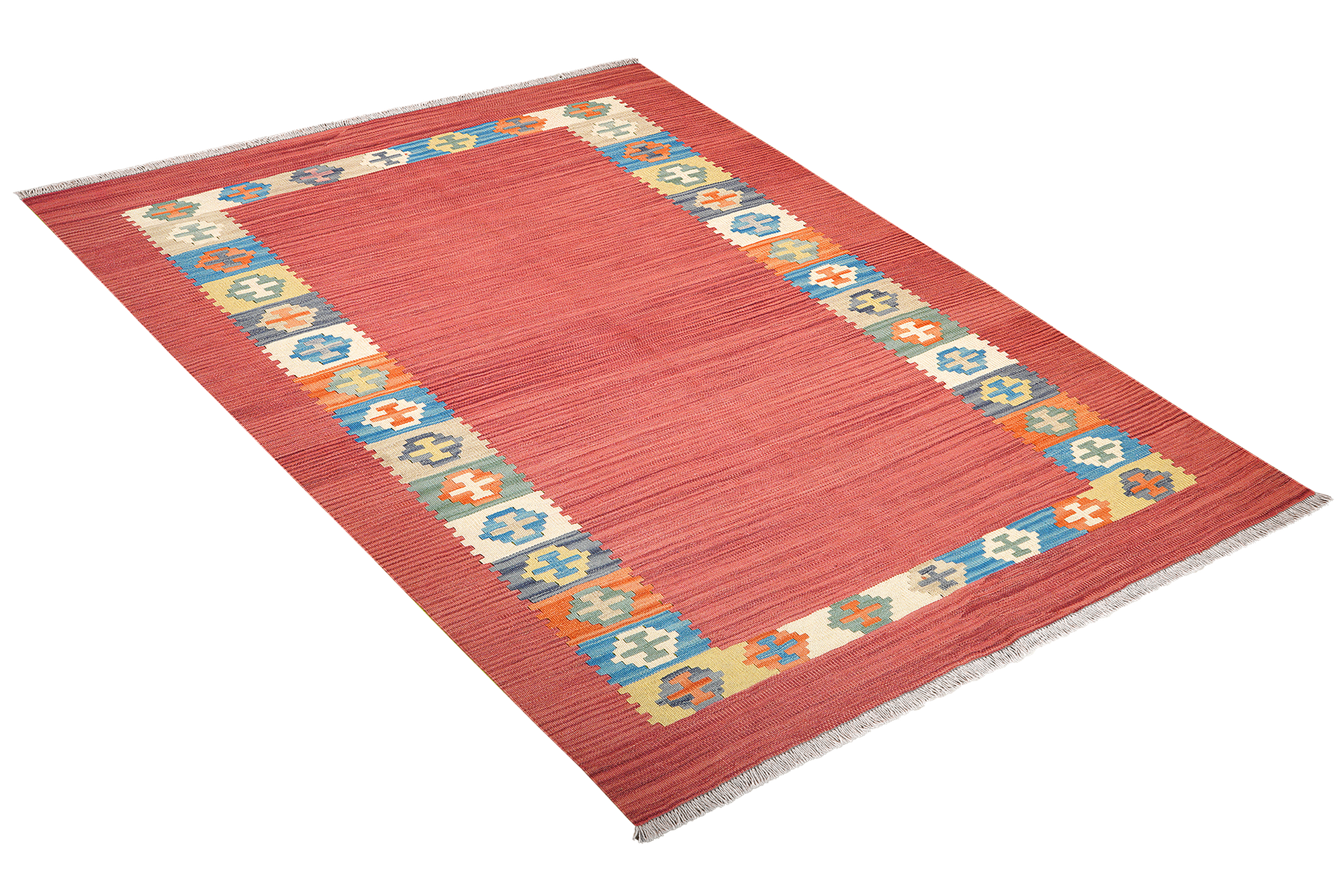 Kelim Gashgai Carpet Wool Red 2