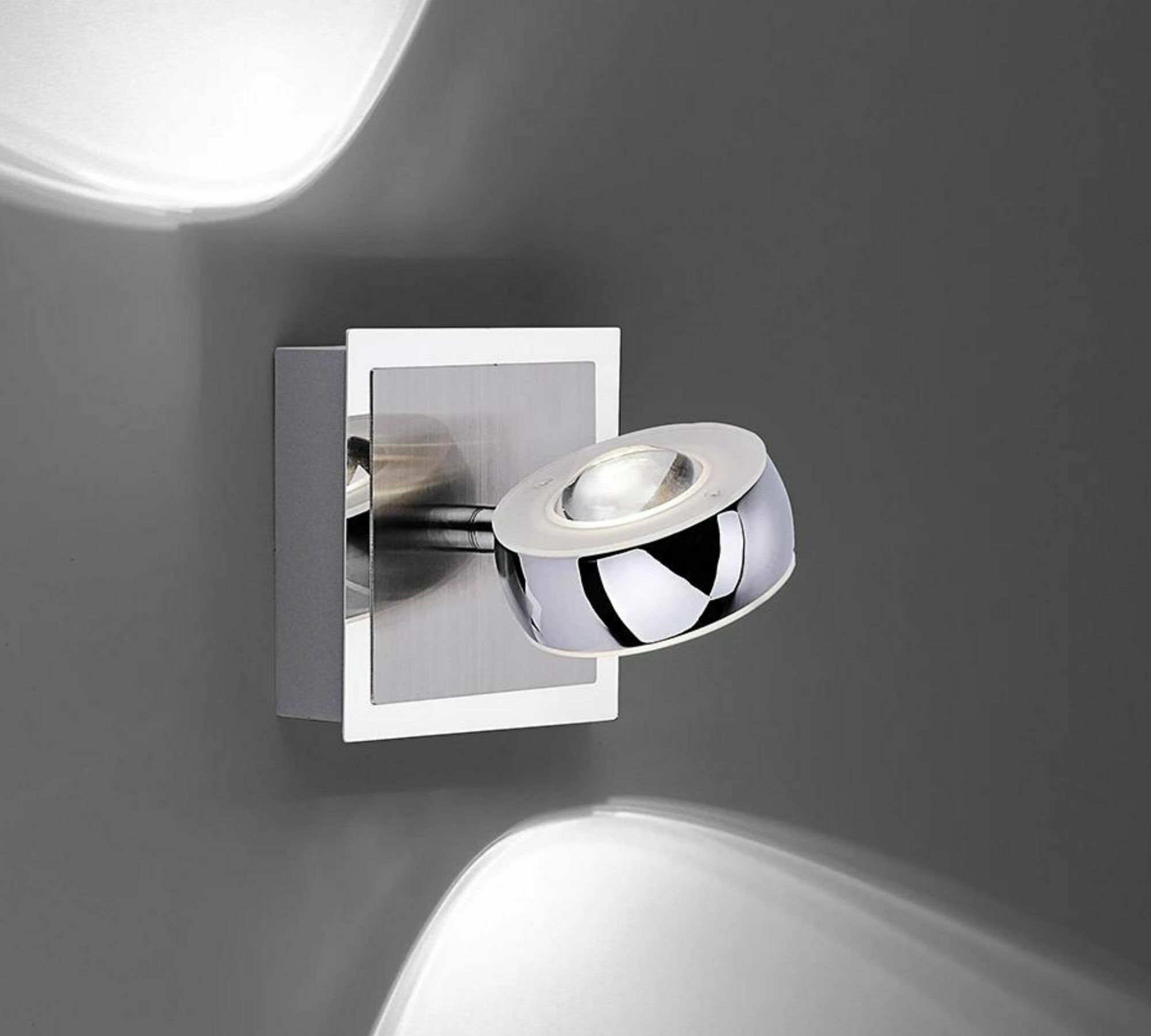 LED wall light 2-flame acrylic glass metal 3