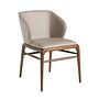 Dining chair faux leather grey 0