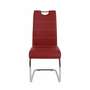 2x Freischwinger Kunstleder Metall Rot 1