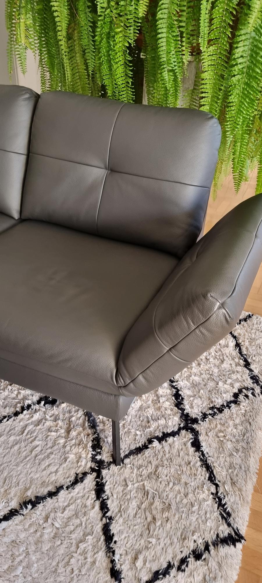 Assea Ecksofa Leder Anthrazit 6