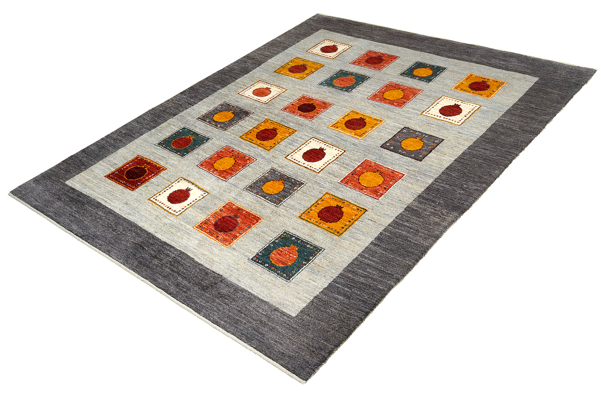 Rizbaf Gabbeh Carpet Wool Grey 3