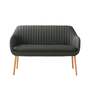 Küchensofa Webstoff Holz Grau 1