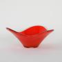 Platte Muranoglas Rot 1960er Jahre 2