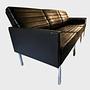 Vintage Sofa 3-Sitzer Leder Schwarz 1960er Jahre 4
