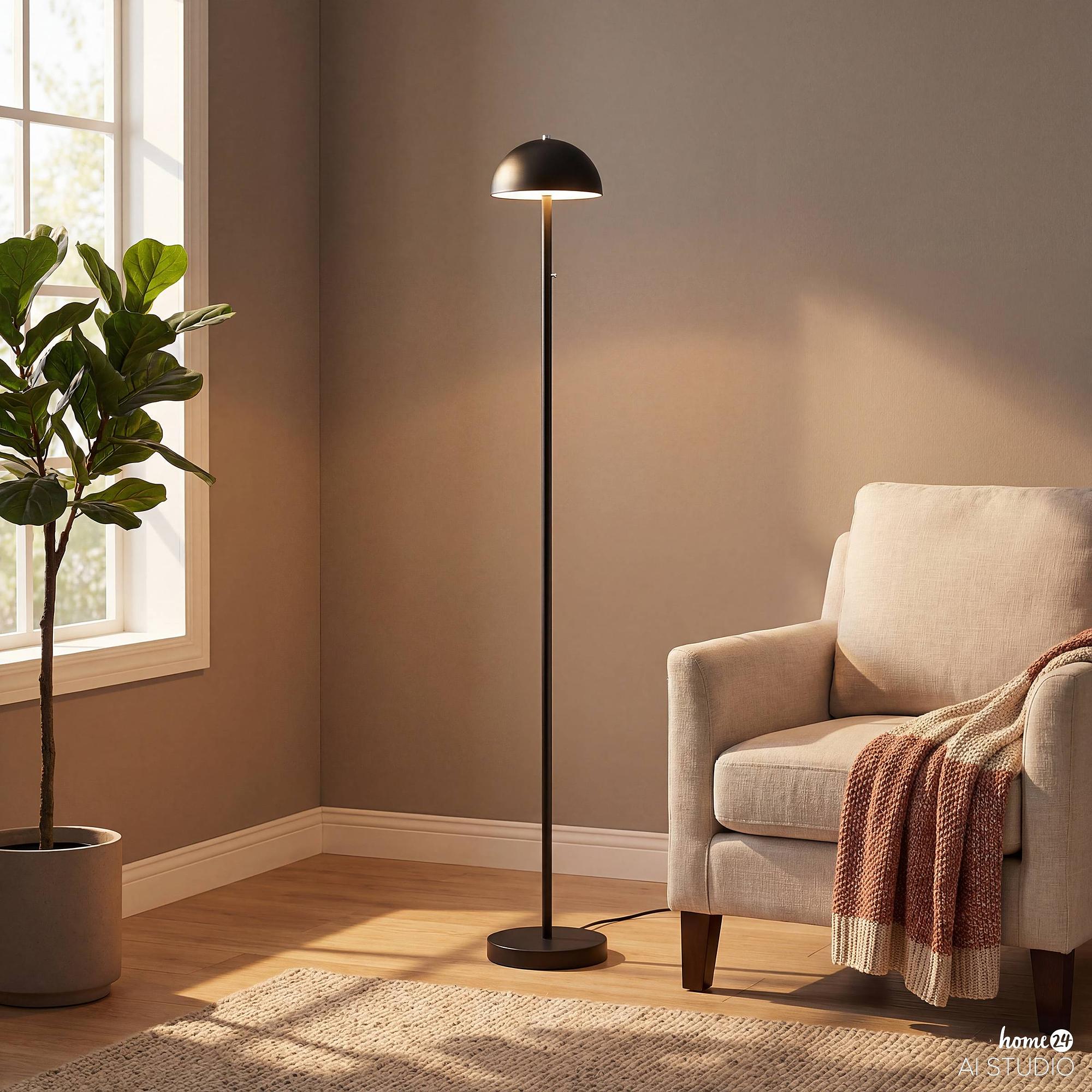 Ricano Akku-Stehleuchte Dimmbar Schwarz 0