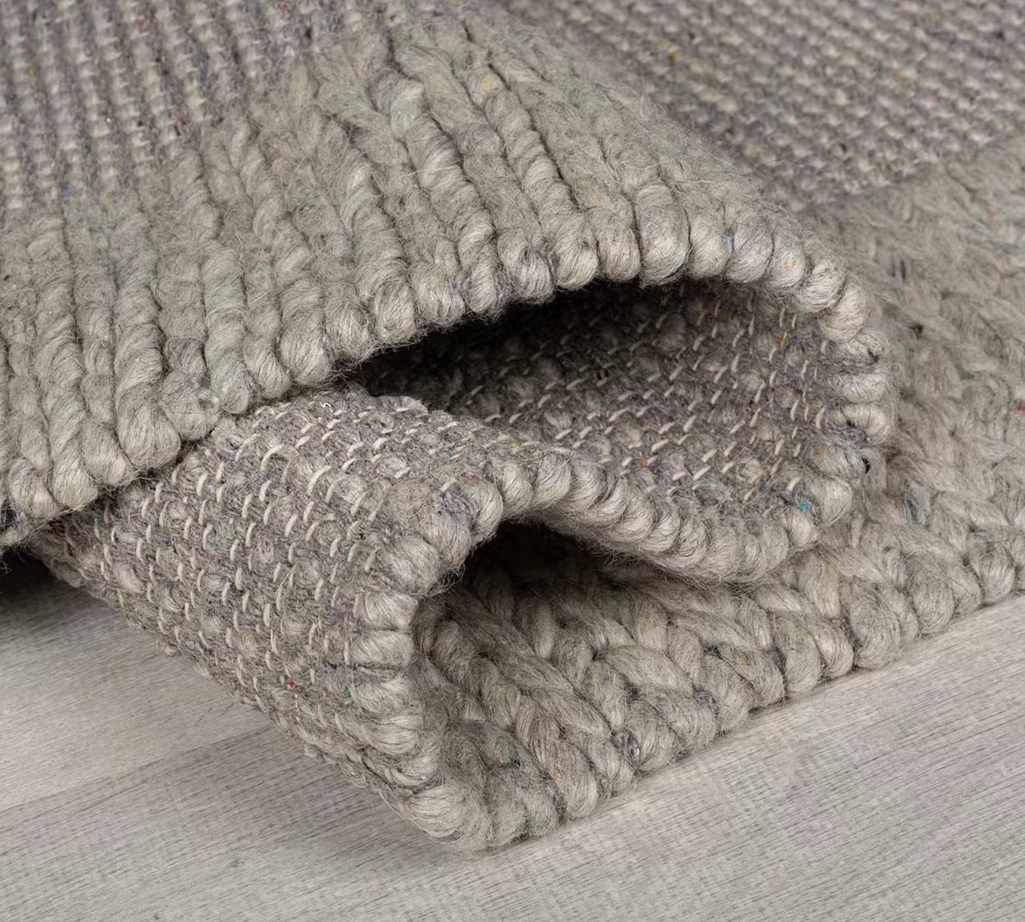Rug Carpet Wool Grey 160 x 230 cm 3