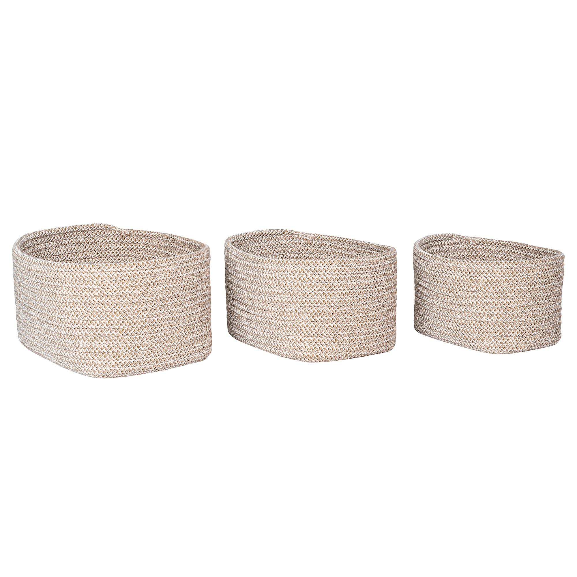 Cadima Korbset 3-tlg Baumwolle Beige 0
