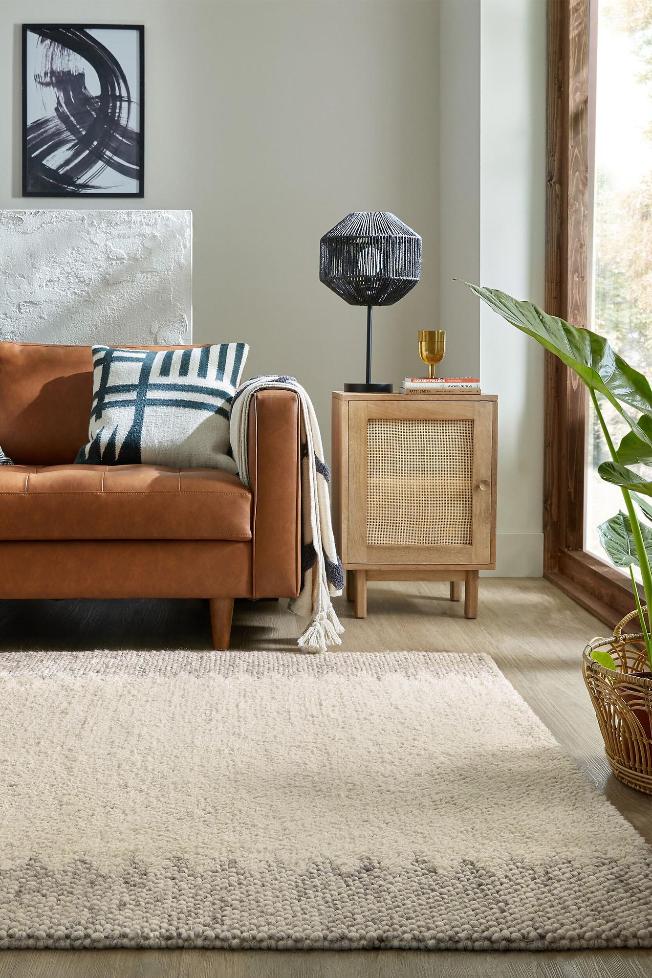 Minerals Border Carpet Light Brown 160x230cm 1