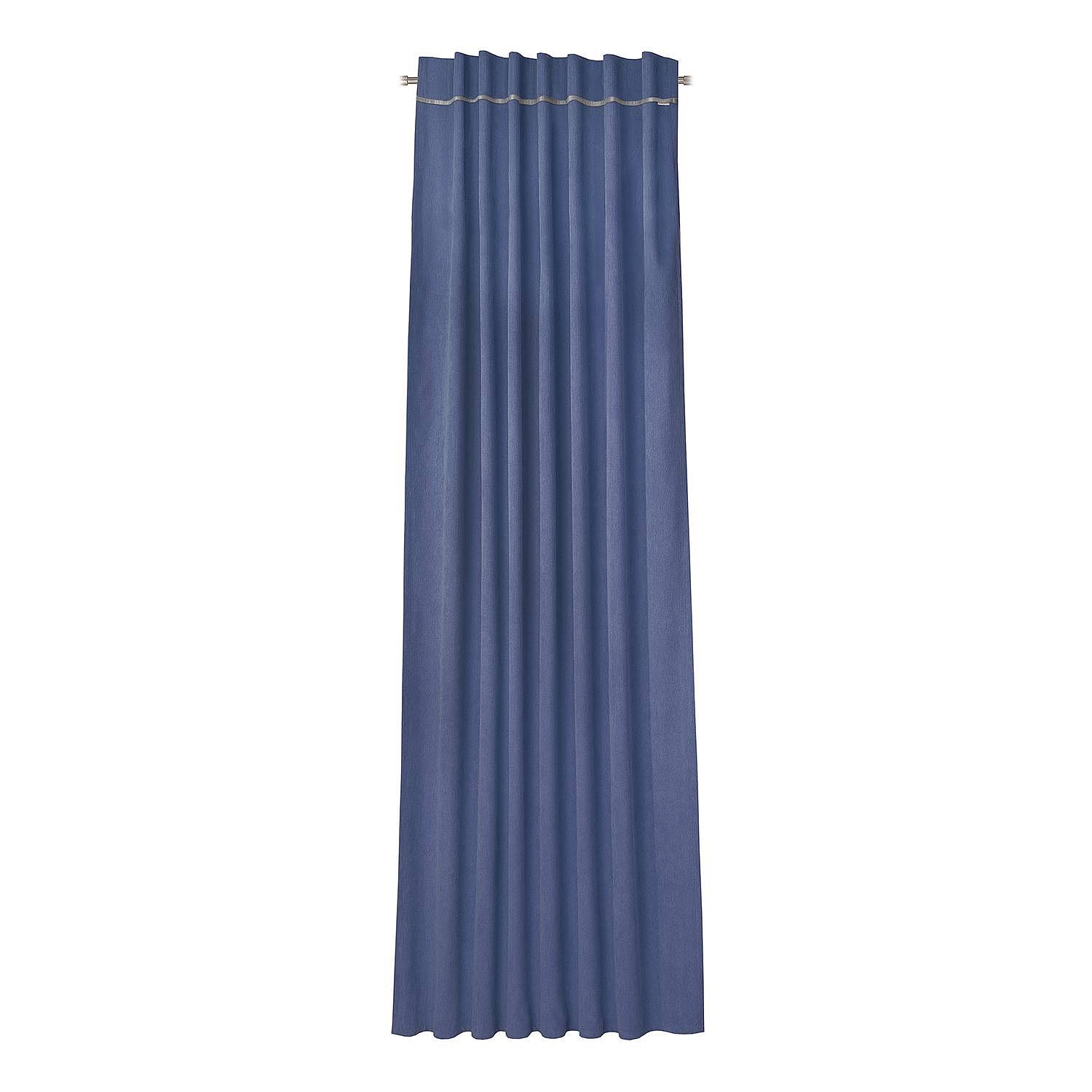 Dekoschal Cord Polyester Jeansblau 0