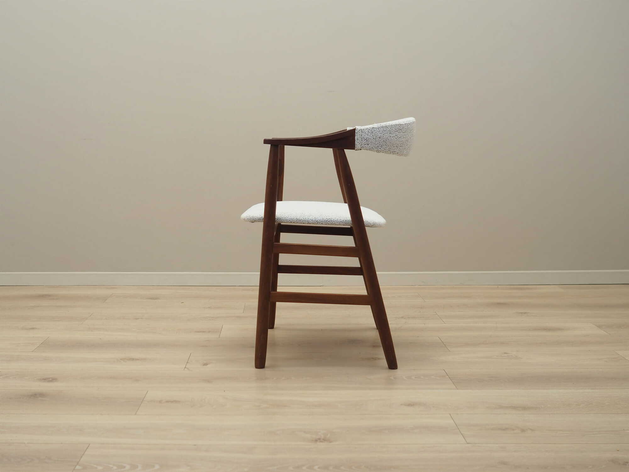 Vintage Armchair Teak White 1970s 3