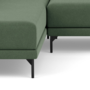 Vivica Schlafsofa Récamiere Links Cura Dark Green 5