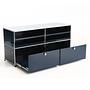 Sideboard Mit 4 Fächern & 2 Schiebeschubladen Stahlblau 2