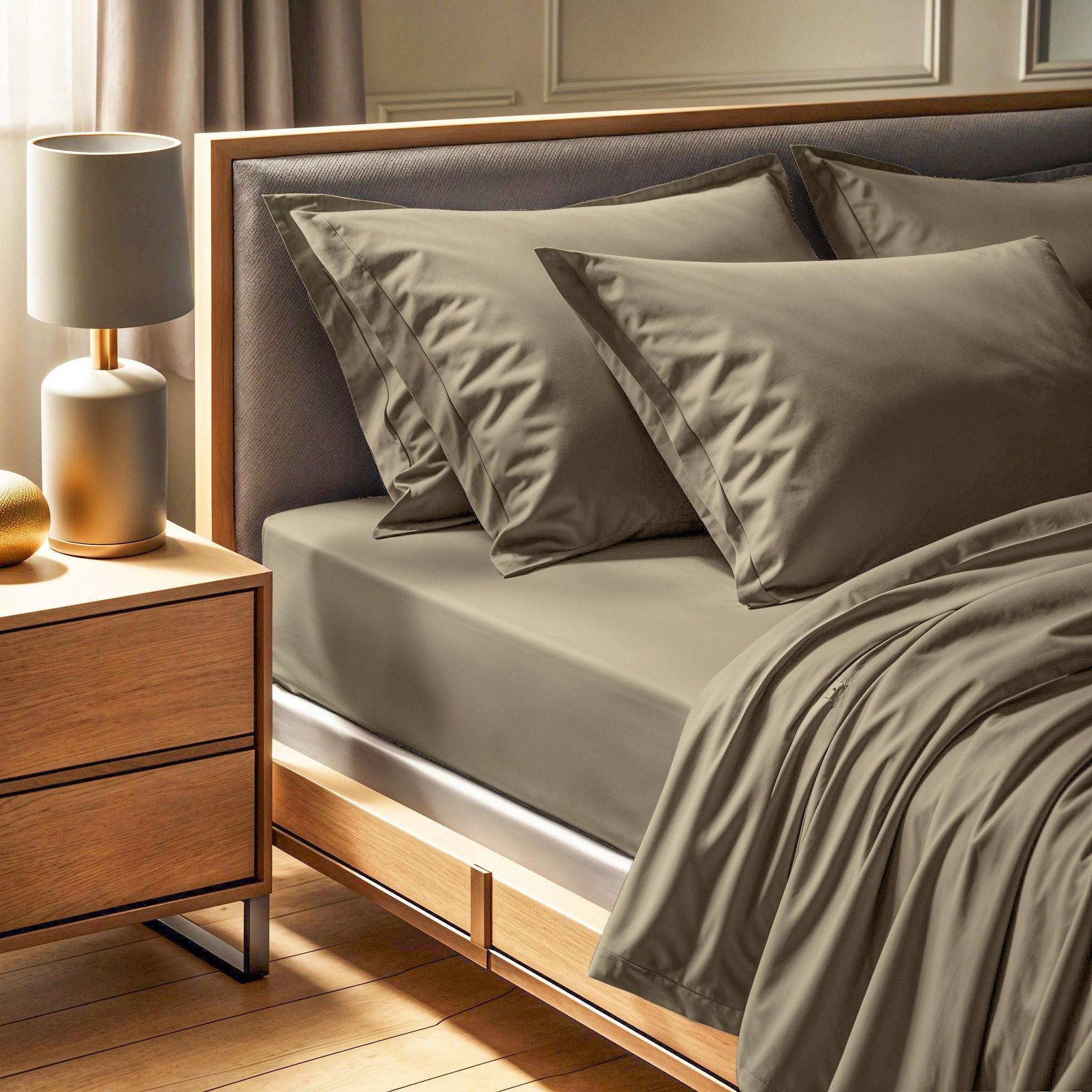 Fitted sheet cotton beige 100cm x 200cm 0